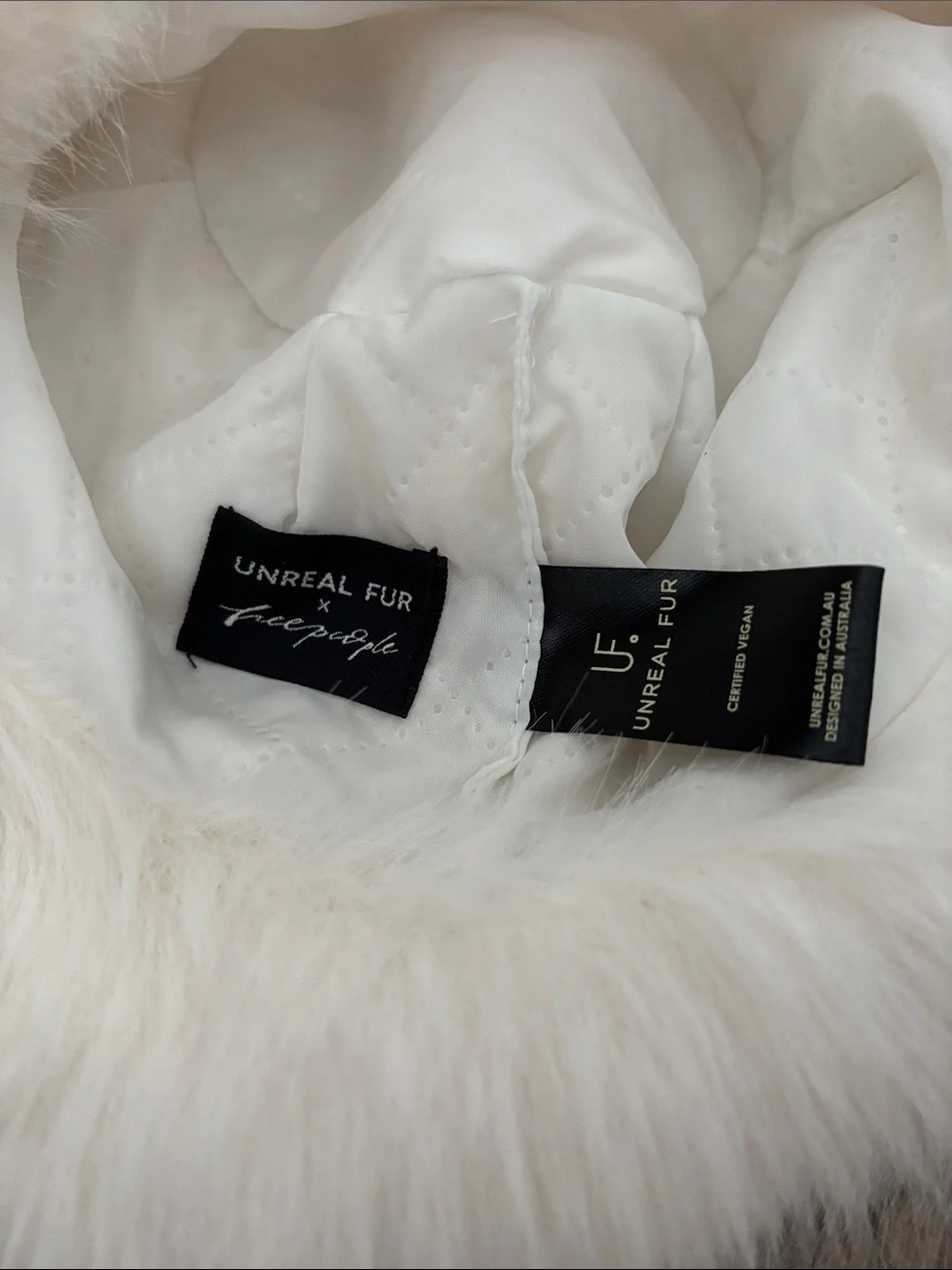 Free people X Unreal Fur ICE Queen faux fur Bucket hat
